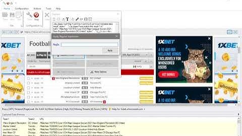Footbal Live Score Scraping from WhoScored.com