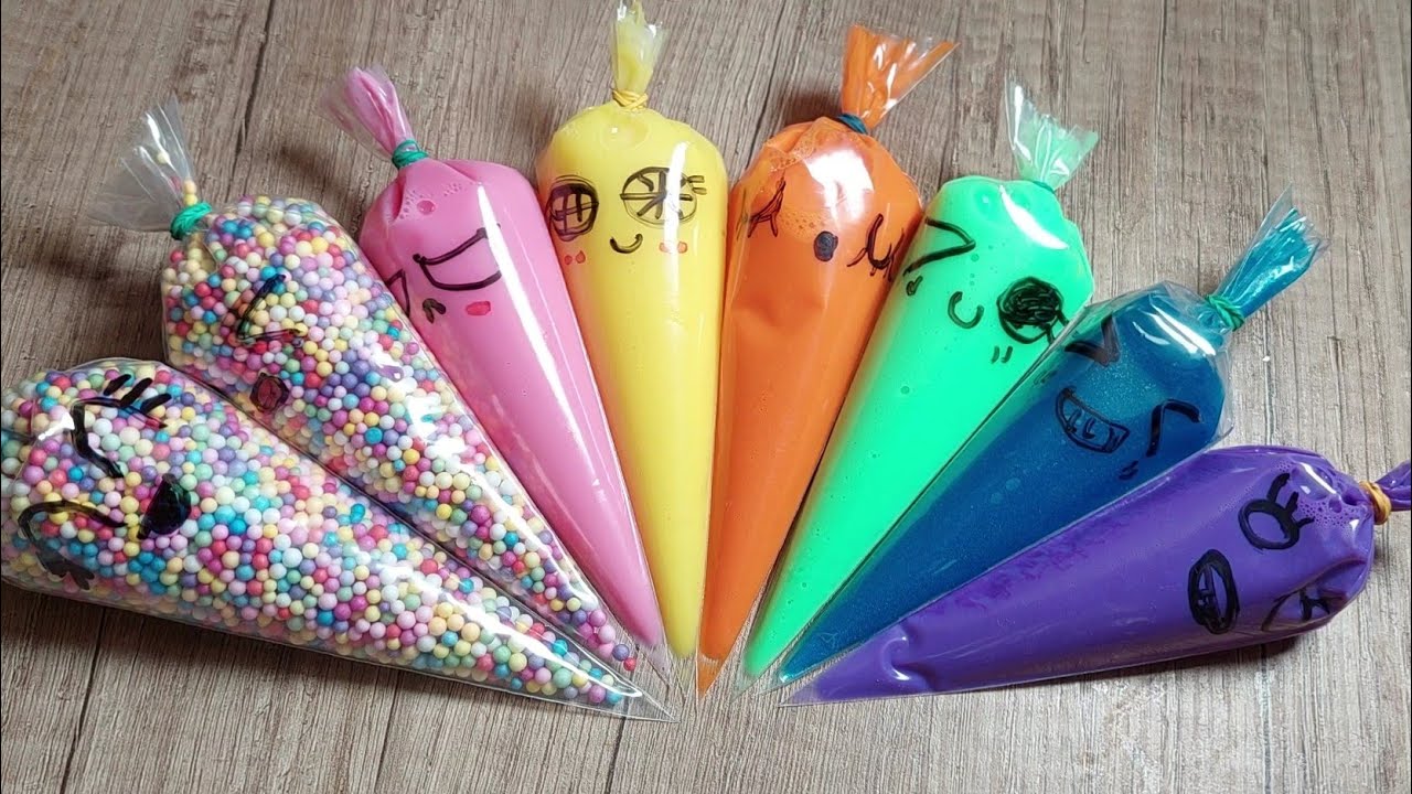 slime slaim mix with glitter slime smoothie most Satisfying video ...