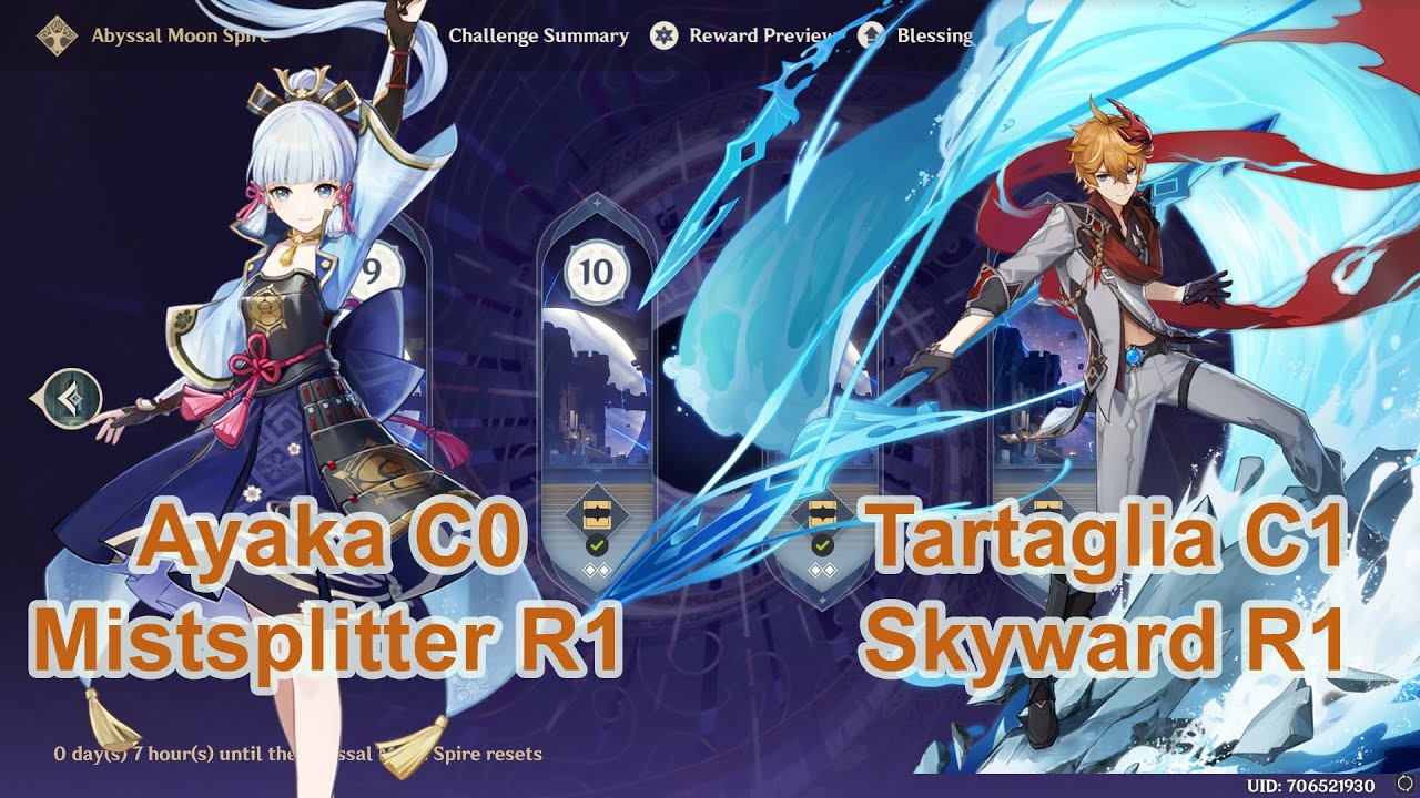 Ayaka C0 & Childe C1 Spiral Abyss 2.3 Floor 12 Full Stars Genshin impact