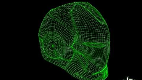 Ironman Mark-III Head Wireframe