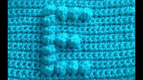 Master the Art of Crocheting a Square with Bobble Chart (Letter E)
