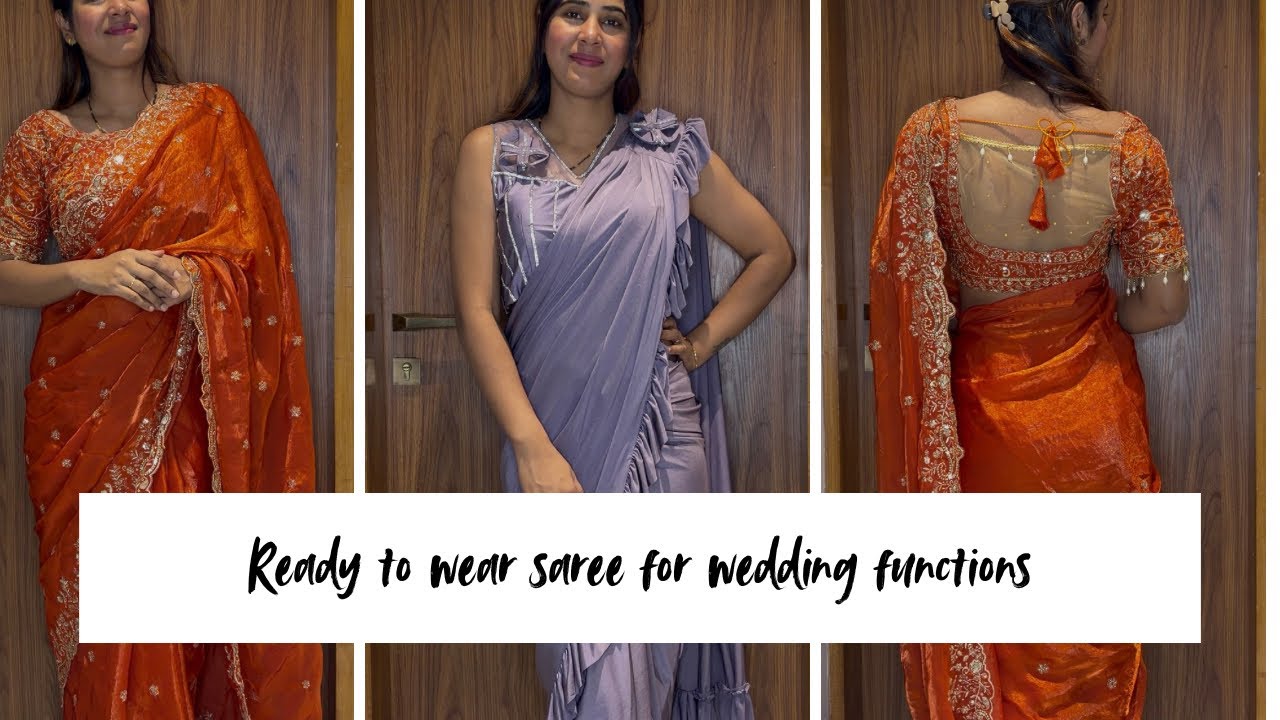 Latest Ready to wear saree For wedding Functions