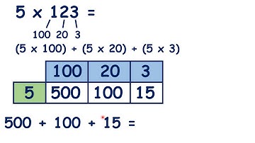 Multiply by a three-digit number using the grid method or partitioning