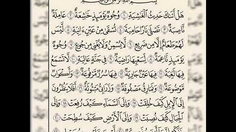 سورة الغاشية مكررة ٥ مرات بصوت فارس عباد⁦♥️⁩