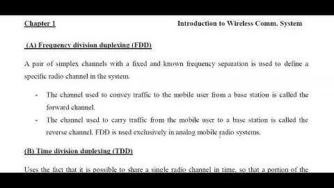 Mobile Communications 4 - FDD and TDD