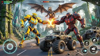 Epic Monster Truck Robot Transformation Car vs Jet War Android Game