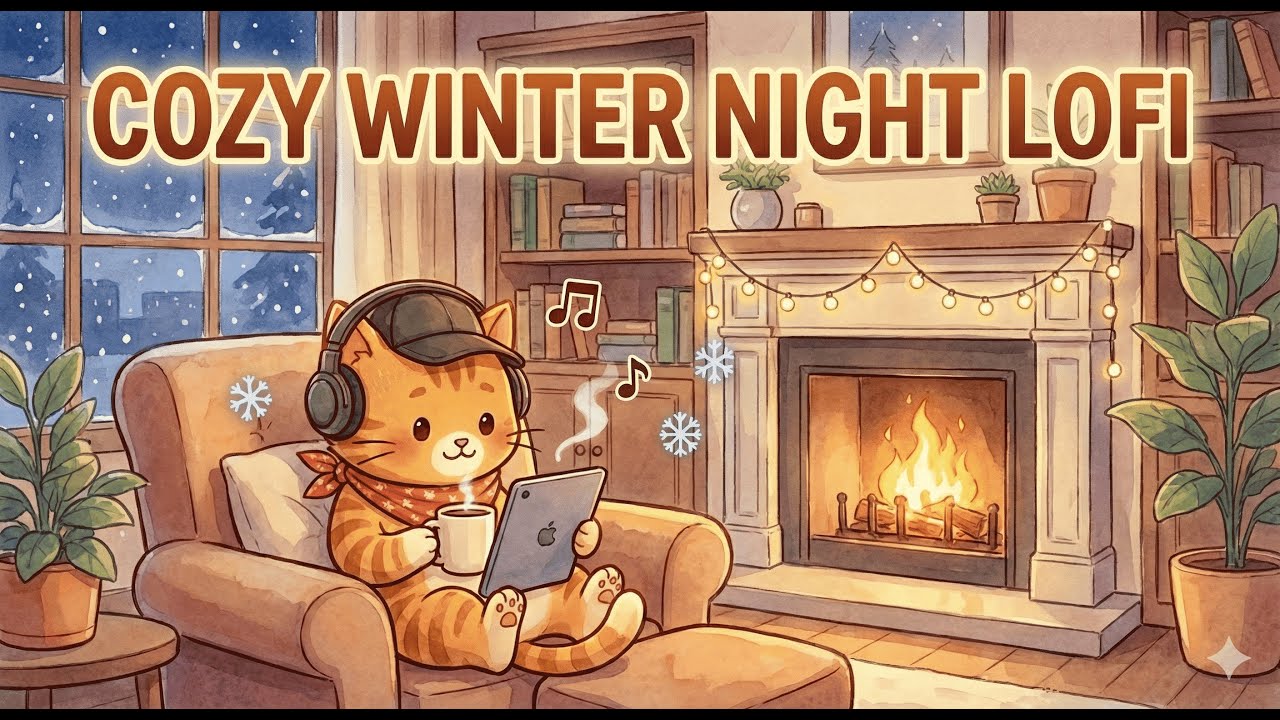 Winter Night Chill Lofi ❄️🏡 | Soft Uplifting Beats for Work, Home & Daily Moments