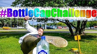 Bottle Cap Challenge ! С помощью видеомонтажа