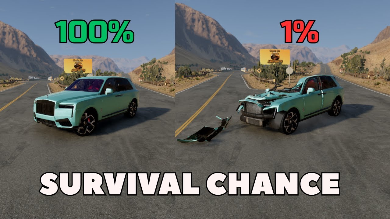 BeamNG.Ddrive Realistic Crashes #19 | Epic Survival Chance Test