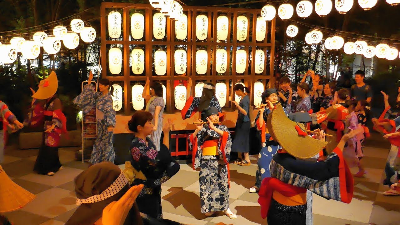 4k 西馬音内盆踊り 首都圏踊り子会 アートアクアリウム夏祭り19 The Bon Dance 19 8 3 東京 日本橋 福徳の森 Fukutoku Garden Tokyo Youtube