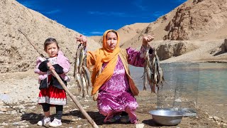 Amazing Fishing in the Village–Unbelievable Catch and Cooking  by Village women 