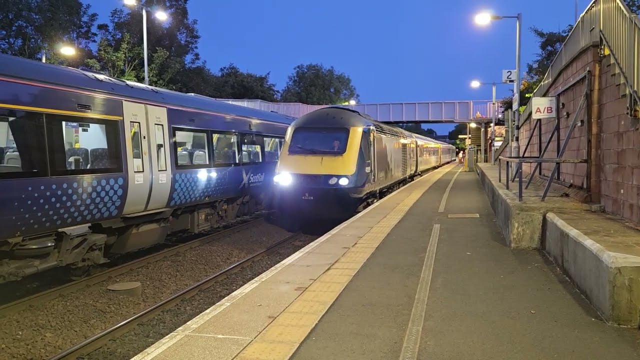 Scotrail Class 43 HST 43028 + 43037 departing Inverkeithing. 17/8/25