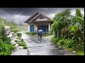 Beautiful rain in beautiful place||Indonesian village atmosphere