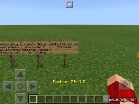 How To Make A Sliding Glass Door In Minecraft Pe You How To Make A Sliding Glass Door In Minecraft Pe