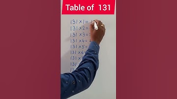 Table of 131       #tablelearningtrick #tabletrick #mathematics #tricktolearntables #maths