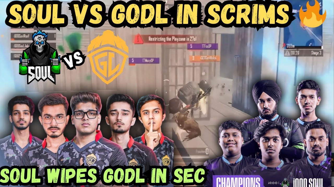 SOUL VS GODLIKE IN SCRIMS😱SOUL WIPE GODLIKE IN SECs🔥PRACTICE SCRIMS ...