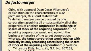 Bar Exam Question Analysis 2016 Merger and Consolidation