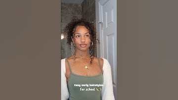 Pt.3 | Easy curly hairstyles for school! #curlyhairstyles