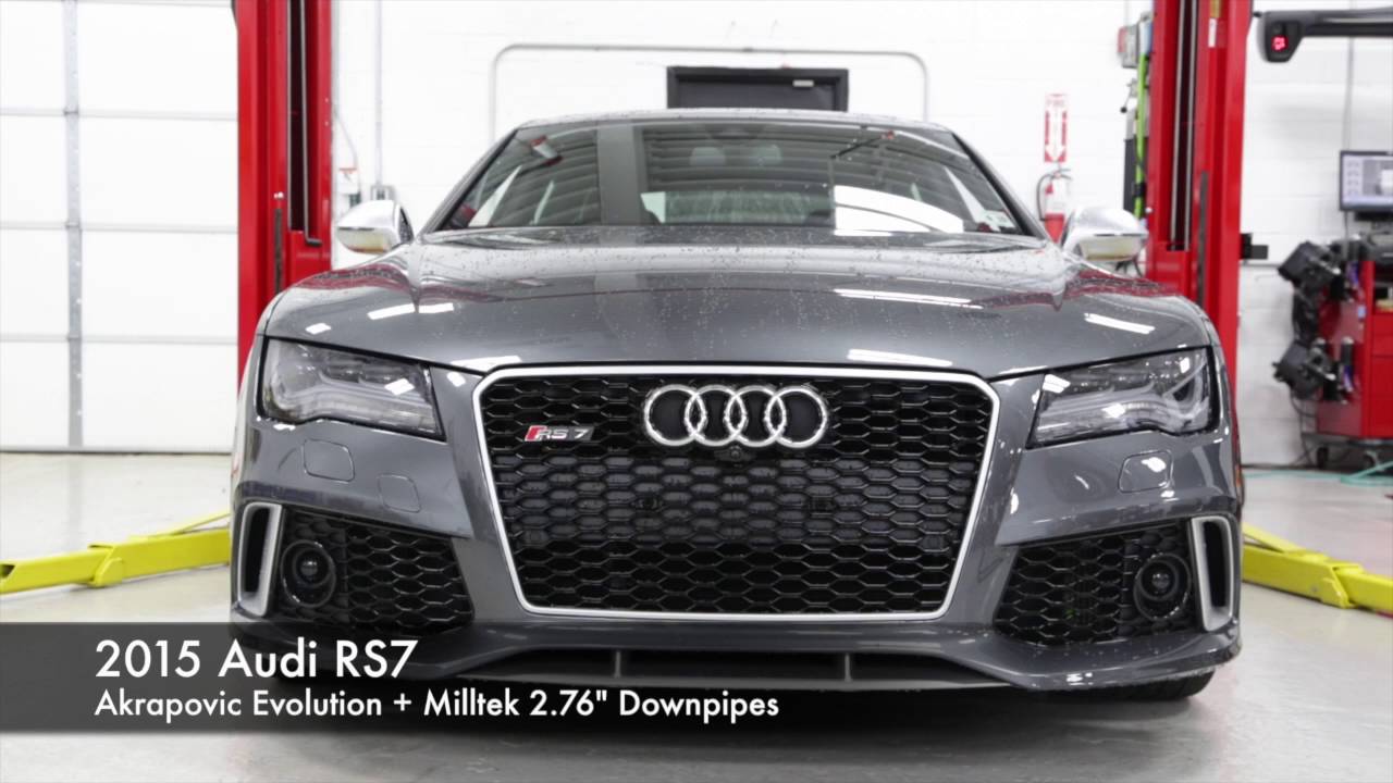 Akrapovic Audi RS7 Evolution Exhaust + Milltek Downpipes YouTube