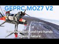 FPV Drone Long Range Flight - GEPRC MOZ7 V2 - DJI NANO - A wild ride through ice winds🦅 #sendit 