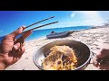 Eat What You Catch, Crispy Noodle Fish Salad - Overnight Solo Island Camping - Day 2