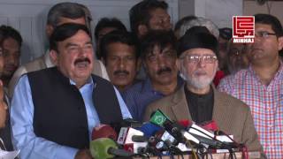 Sheikh Rashid Ahmad calls on Dr Tahir-ul-Qadri & Press Conference - 15th June 2016 screenshot 4
