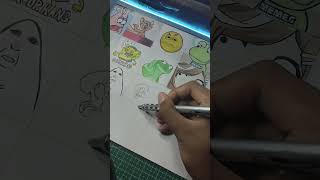 drawing Squidward #squidward #meme #menggambar #drawing #art #tutorial #ayomelukis #artist