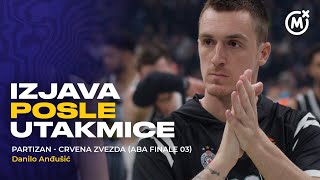 Danilo Anđušić nakon poraza od Crvene zvezde: Naravno da smo razočarani!