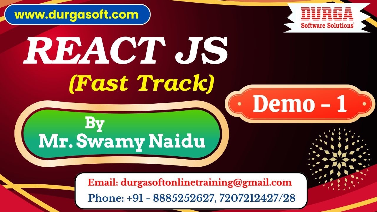 Fast Track Tutorial REACT JS (Fast Track) tutorials || Demo - 1 || by Mr. Swamy Naidu On 16 ...