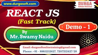 REACT JS (Fast Track) tutorials || Demo - 1 || by Mr. Swamy Naidu On 16-03-2026 @7AM (IST)
