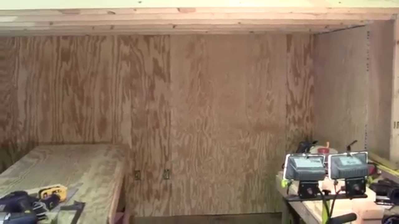 Shed Wall Finished With Plywood