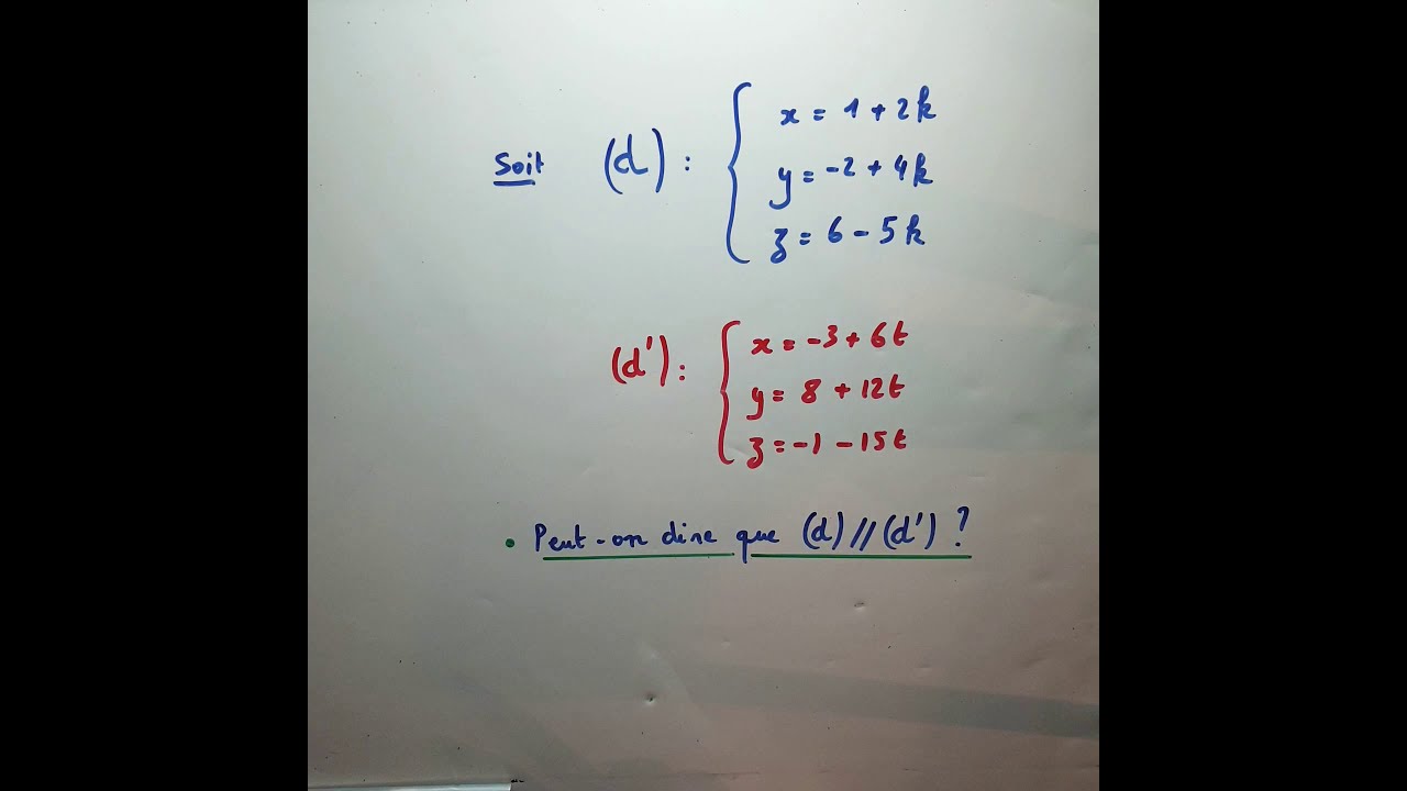 Géométrie spatiale : Etudier la position relative de deux droites - Terminale