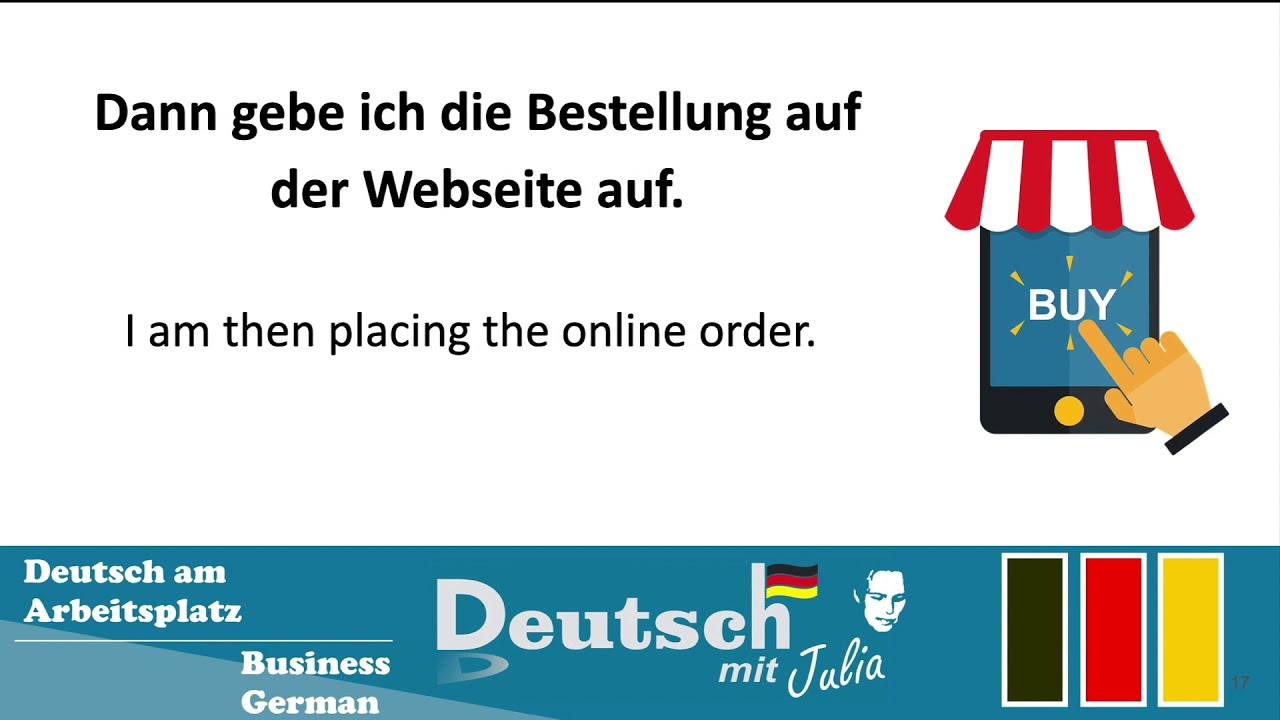 Business German with Julia - Order Online Part 1 | Learn German | Lerne Deutsch
