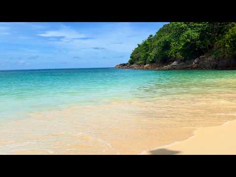 [4K HDR] Beach Sounds | Turquoise Beach Paradise & Relaxing Ocean Waves