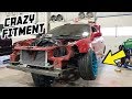 Honda Civic front suspension completely converted to 240SX!! (Remaking The STRUT TOWER)