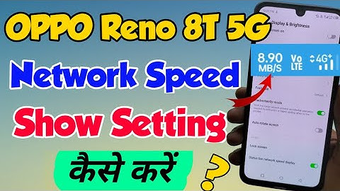 OPPO Reno 8T 5G mein Network Speed kaise show kare | How to show network Speed in Oppo Reno 8t 5g
