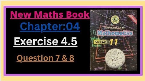Class 11 Maths new book Exercise 4.5 question 7,8 #exercise4.5 #sequence&series #maths11