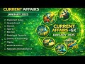 January 2025 Current Affairs + GK ✅ | WBCS | WBSSC Group C &amp; D | NTPC | CGL | RAIL | BANK | POLICE