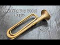 Boy scout bugle  restoration part 1 band instrument repair wes lee music repair