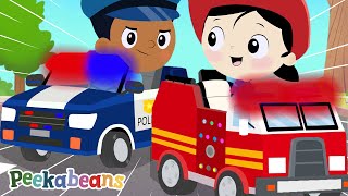 Community Workers Song👮‍♂️🚓 🚑 🚒 | Kids Songs & Nursery Rhymes with Peekabeans