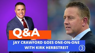 Kirk Herbstreit, college and pro football analyst, talks one-on-one with 3News Jay Crawford