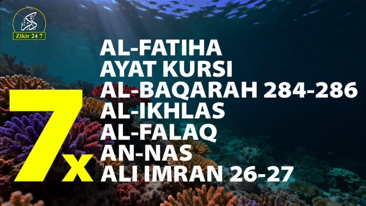 Ruqyah Mandiri | 7x Al-Fatihah, Ayat Kursi, Ikhlas, Falaq & An-Nas