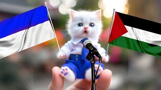 Cute Cat Singing Atouna El Toufoule part 4 | Atuna Tufuli | kucing bernyanyi Anime #trending #kucing