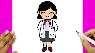 Doctor Drawing Easy Girl How To Draw A Doctor Easy