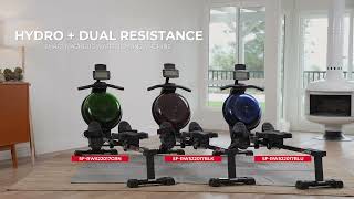 Sunny Health & Fitness |  Hydro Rower + Dual Resistance - SF-RW522017