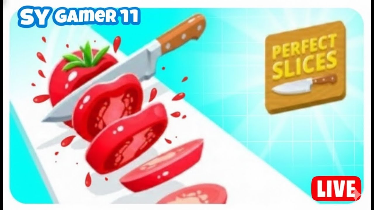 Perfect Slices Playing Game Fruit Cutting Game | Live Streem