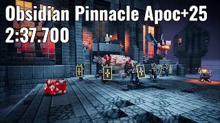 Minecraft Dungeons Obsidian Pinnacle Apoc+25 Speedrun in 2:37.700 (World Record)