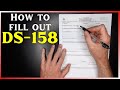How to Fill Out form DS-158, Special Immigrant Visa Supervisor Locator