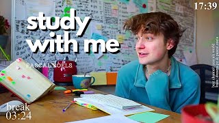 LIVE | 12-HOUR study with me 📚🌧 rain sounds & pomodoro timer 60 & 10