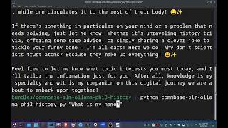 Tasting Phi3 as local LM for Commbase